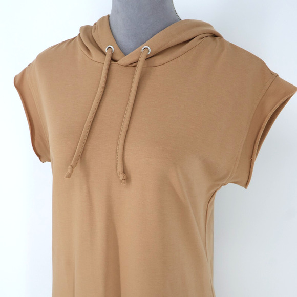 Juicy Couture Top Womens Small Brown Sweatshirt Hooded Tunic Logo on Back New - Picture 11 of 16